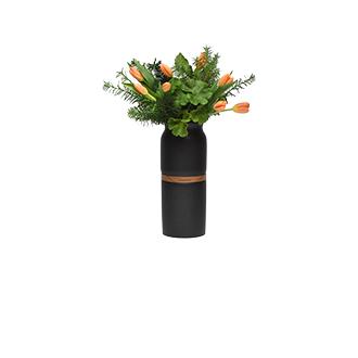 Ceramic Vase Urn - Black-image