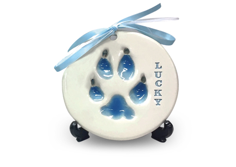 Ceramic Paw Prints - Light Blue-image