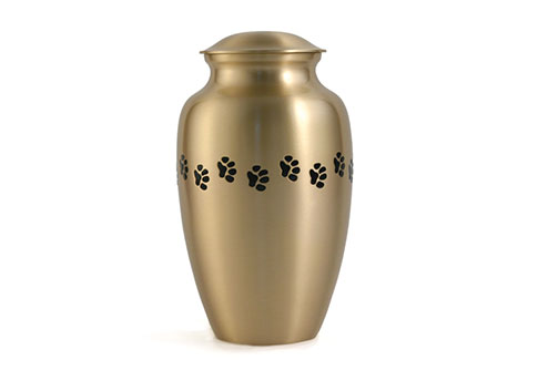 Classic Paw Print Urn - Bronze-image
