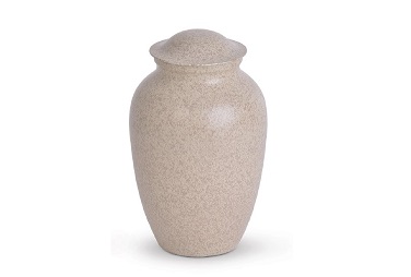 Decorative Metal Urn - Tan-image