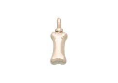 Dog Bone Pendant - Vertical - Gold Vermeil-image