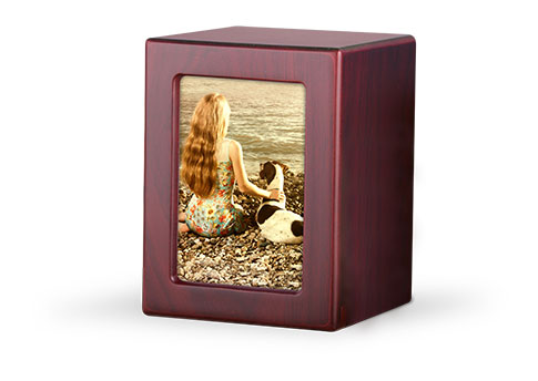 Wood Photo Urn - Cherry-image