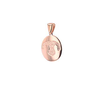 Custom Print Charm - 14K Rose Gold - Nose-image