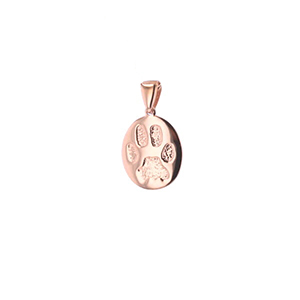 Custom Print Charm - 14K Rose Gold - Paw-image