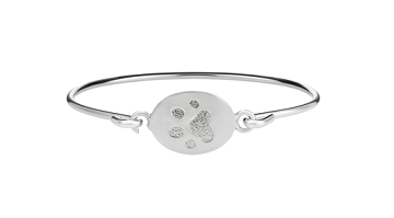 Bangle Bracelet 7.5'' with Paw print-image
