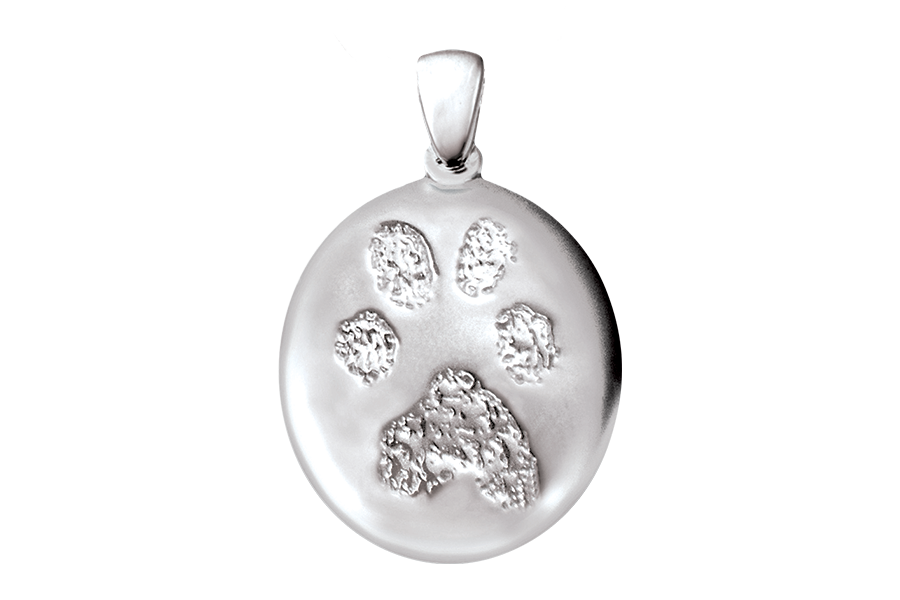Custom Print Charm - Sterling Silver - Paw-image