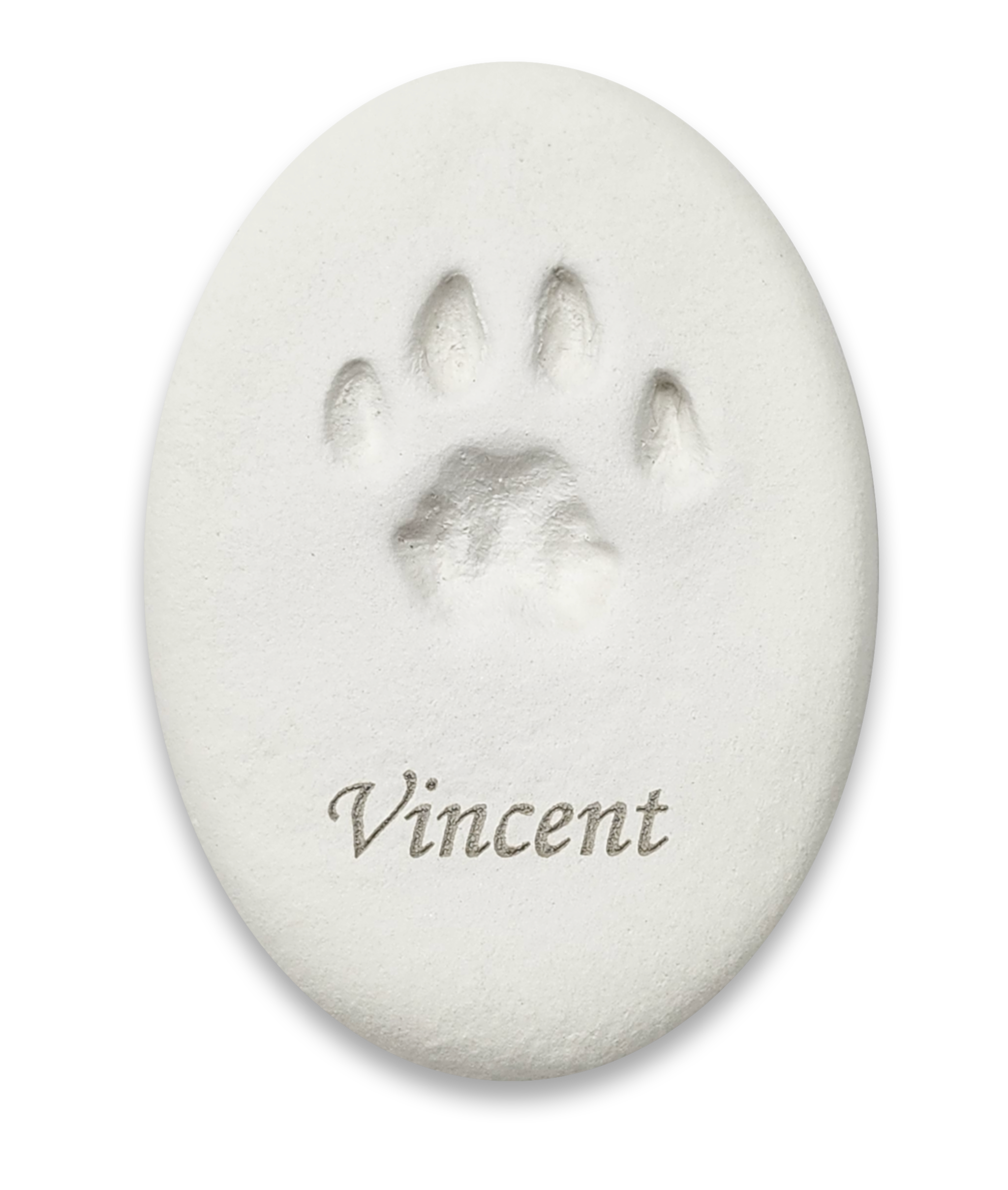 Memorial Clay Paw Print - White - Available in AZ, CO, NM-image