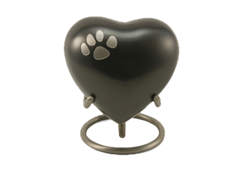 Keepsake Heart - Classic Single Paw Slate-image