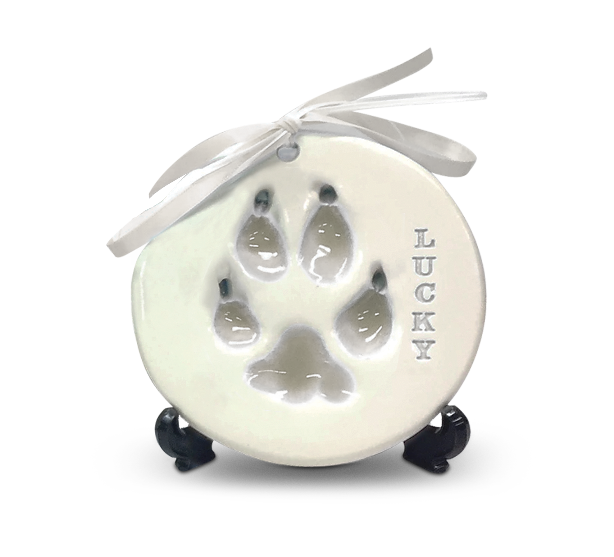 Ceramic Paw Prints - Clear-image