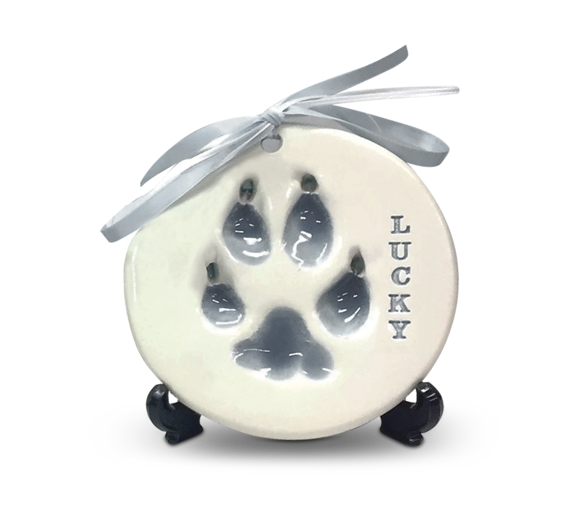 Ceramic Paw Prints - Grey-image