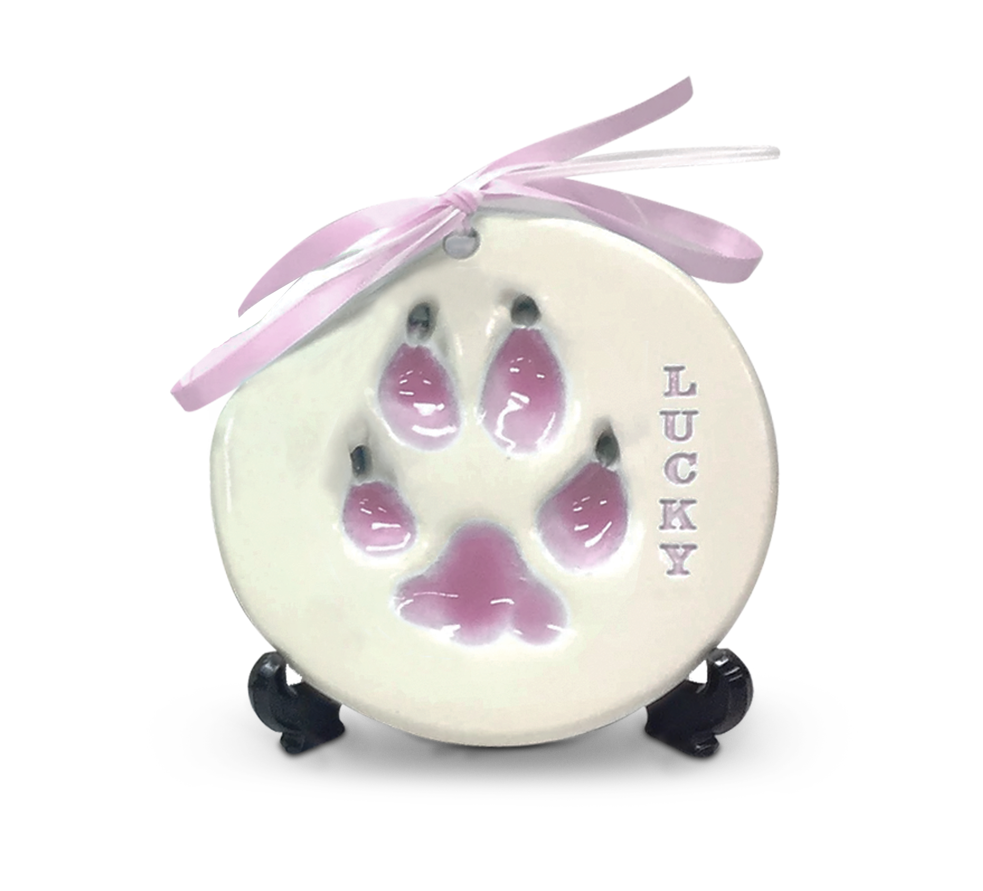 Ceramic Paw Prints - Pink-image