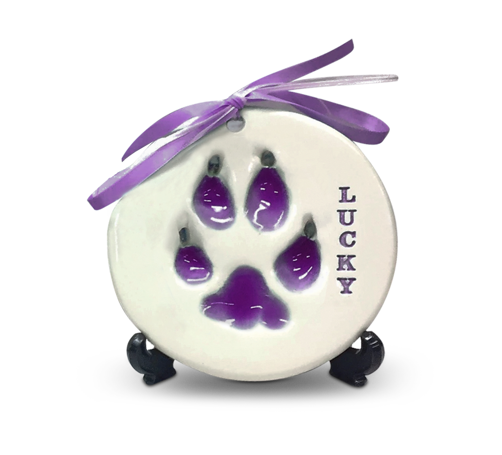 Ceramic Paw Prints - Purple-image