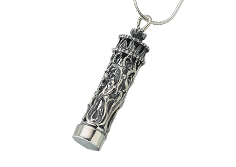 Cylinder Pendant With Glass Insert - Antique Finish-image
