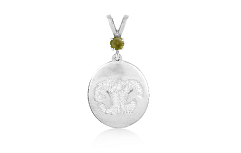 Custom Print Charm With Single Stone Bail - Nose-image